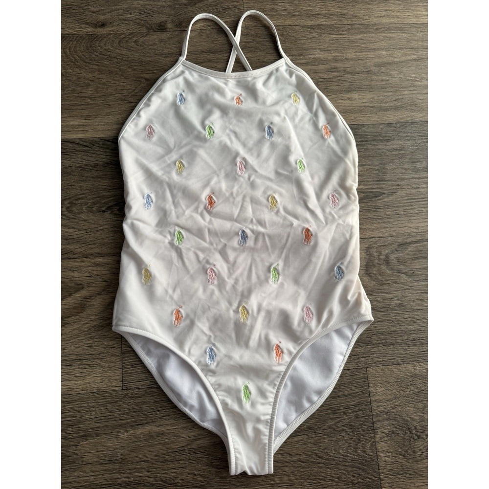 Girls Polo Ralph Lauren Pony Swimsuit Size‎ 12